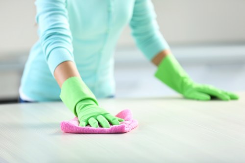 Recycling containers and reusable cleaning supplies for carpet service