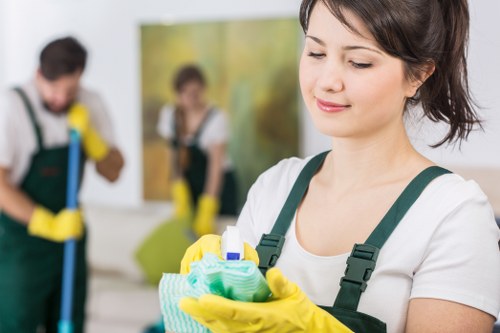 Local cleaning service preparing an E5 home for tenancy inspection