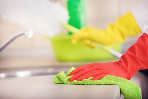 Local cleaning company preparing a property in E5 for service